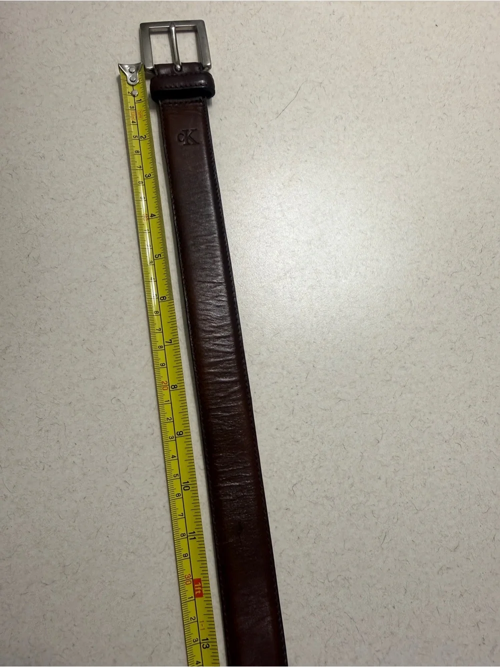 Calvin Klein Dark Brown Leather Belt